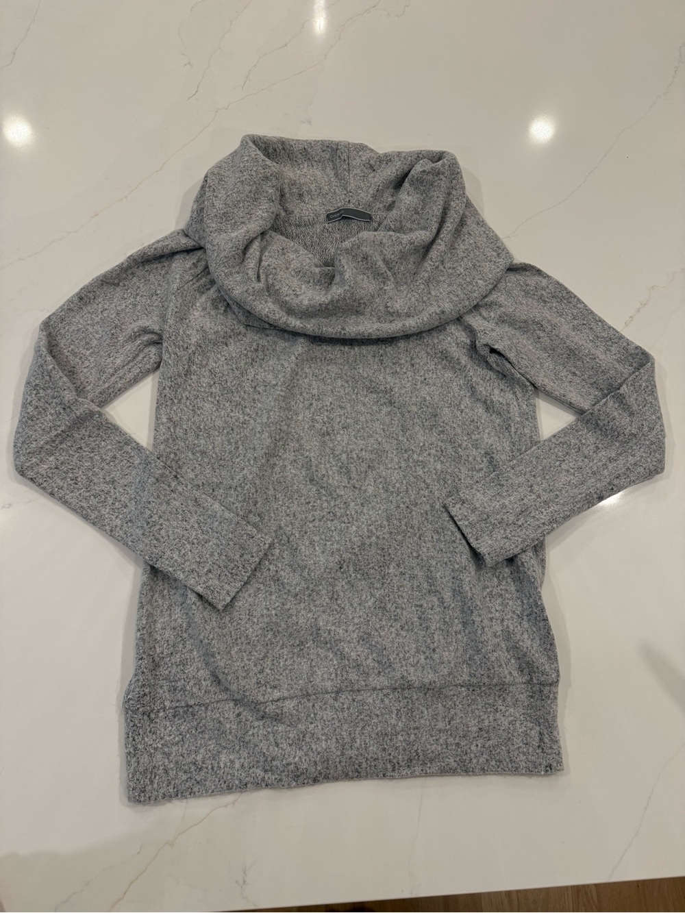 Cherish Light Gray Cowl Neck and off the shoulder versatile Sweater